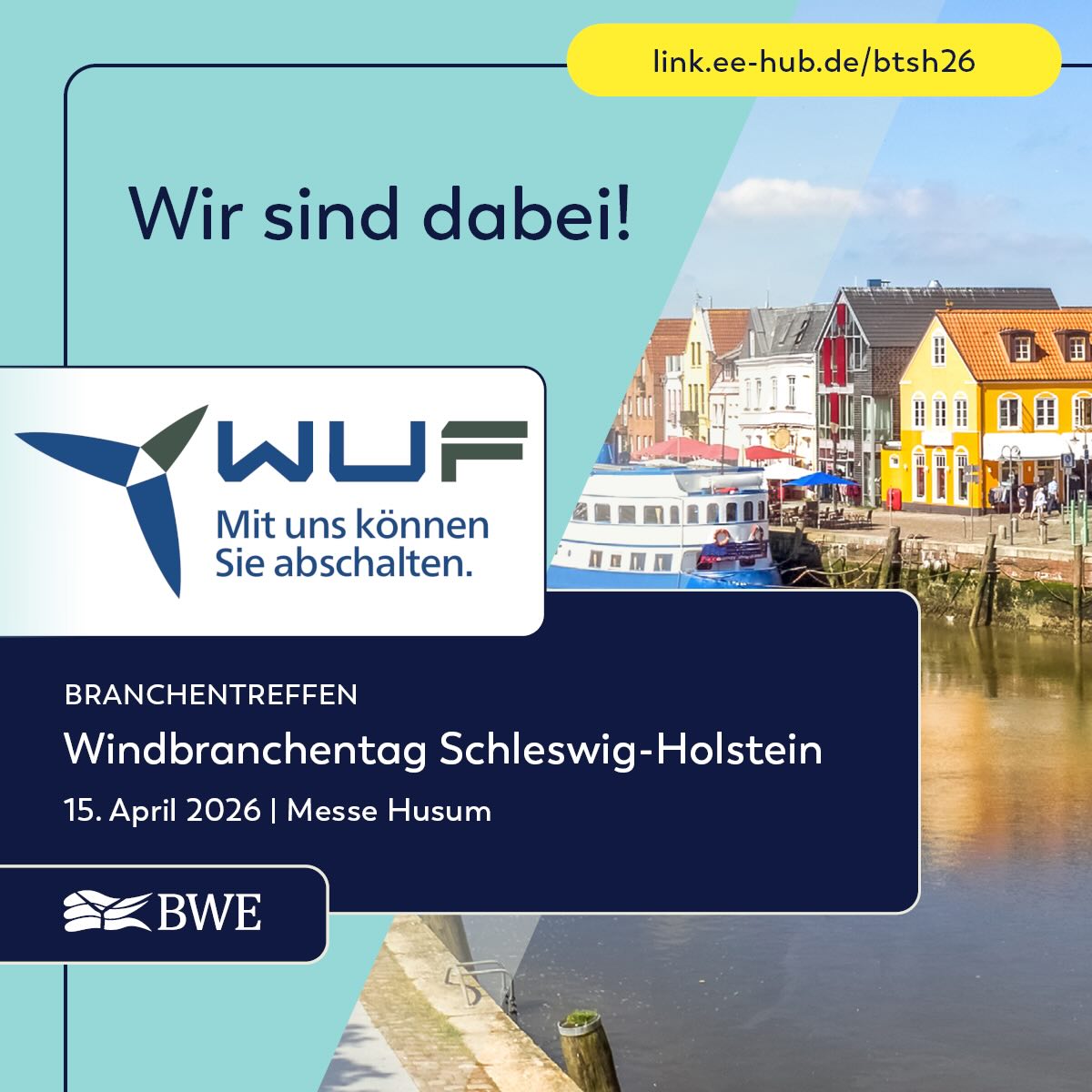 𝗕𝗿𝗮𝗻𝗰𝗵𝗲𝗻𝘁𝗮𝗴 𝗛𝘂𝘀𝘂𝗺 - 𝘄𝗶𝗿 𝘀𝗶𝗻𝗱 𝗱𝗮𝗯𝗲𝗶!
Der Branchentag am 15.04. in Husum steht wieder vor der Tür und bringt Unternehmen, Expertinnen und Experten, sowie Partner aus der Windenergiebranche zusammen.
Gerade der persönliche Austausch zu aktuellen Entwicklungen und Herausforderungen in der Windenergiebranche steht dabei für uns im Mittelpunkt. Wir freuen uns darauf, unsere Erfahrungen zu Themen wie Mahdabschaltung, Bundeswehrabschaltung und BNK zu teilen, mit euch ins Gespräch zu kommen und offene Fragen gemeinsam zu klären.
Gleichzeitig sind wir gespannt auf neue Impulse und den Austausch mit Branchenkolleginnen und -kollegen.
Bist du auch auf der HUSUM WIND? Dann lass uns gerne vor Ort vernetzen.
#branchentagesh #windenergie #messe